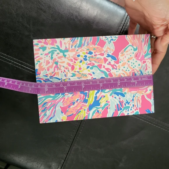 Lilly Pulitzer Jewelry Box Dragonfruit Sunken Treasure Pattern Pink Turquoise - Picture 2 of 13